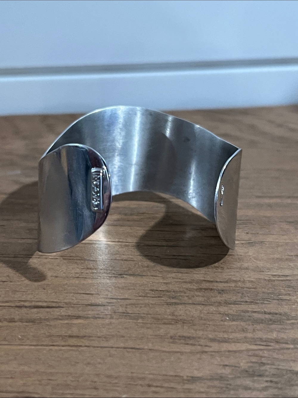 Rare Vintage Italian Designer Boutique 925 Sterling Silver Cuff Bracelet - Picture 6 of 8